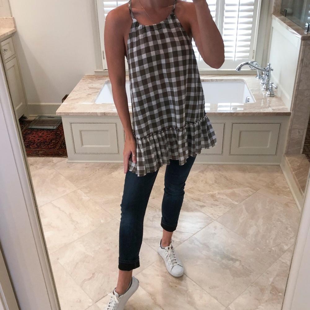 Bella Dahl, size small, plaid top